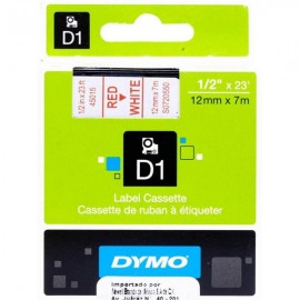 Cinta para Rotular Rojo/Blanco Dymo