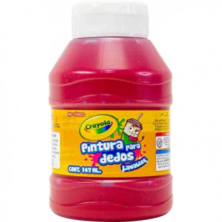 Pintura Para Dedos Lavable Crayola 147 ml Rojo