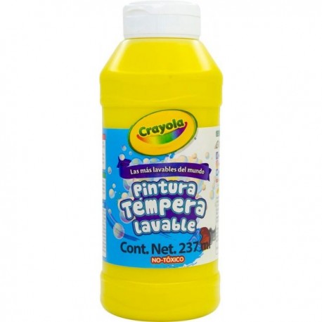 Pintura Témpera Lavable Amarillo Crayola 237 ml