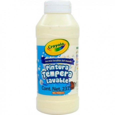 Pintura Témpera Lavable Blanco Crayola 237 ml