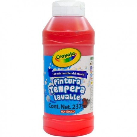 Pintura Témpera Lavable Rojo Crayola 237 ml