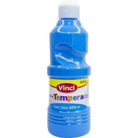 Pintura Témpera Cartel Azul Pastel Vinci 473 ml