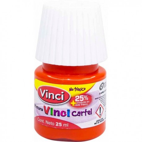 Pintura Vinci Cartel Bermellón 25 ml