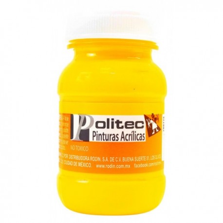 Pintura Acrílica Amarillo Claro Politec 100 ml
