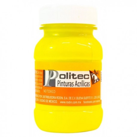 Pintura Acrílica Amarillo Limón Politec 100 ml