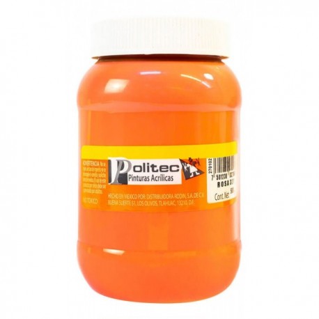 Pintura Acrílica Rosa Politec 500 ml