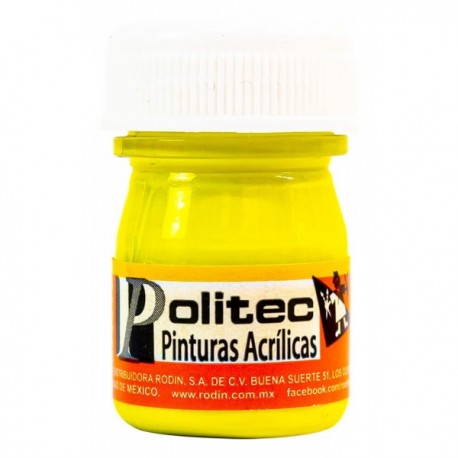 Pintura Acrílica Amarillo Limón Politec 20 ml