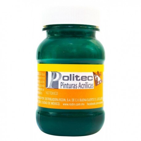 Pintura Acrílica Verde Oscuro Politec 100 ml