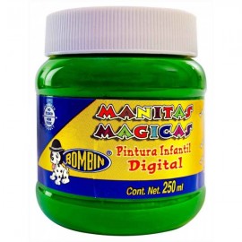 Pintura Digital Manitas Mágicas Bombin Verde Limón 250 ml