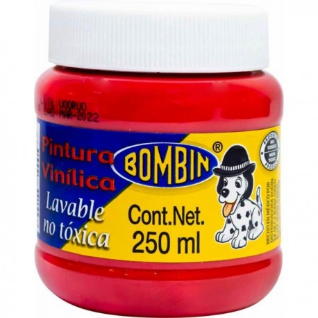Pintura Vinílica Lavable Rojo Bombin 250 ml