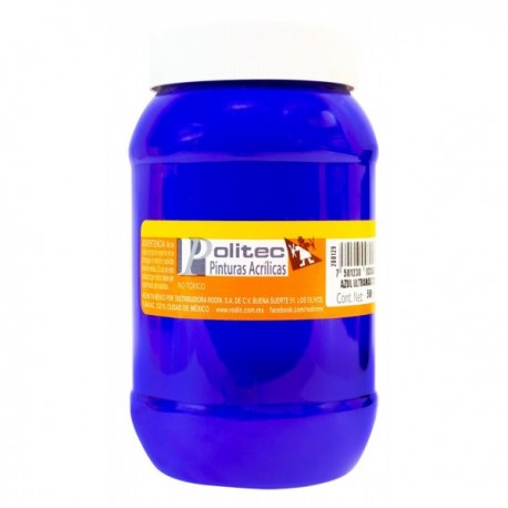 Pintura Acrílica Azul Ultramar Politec 500 ml