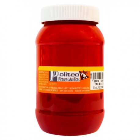 Pintura Acrílica Carmín Politec 500 ml