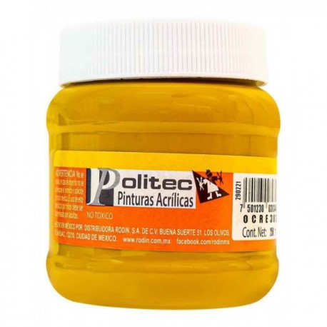 Pintura Acrílica Ocre Politec 250 ml