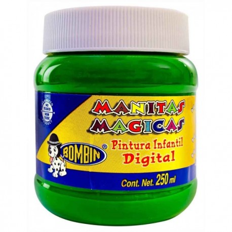 Pintura Digital Manitas Mágicas Bombin Verde Limón 250 ml