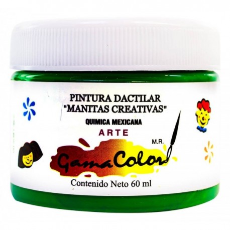 Pintura Dactilar Gama Color Verde 60 ml