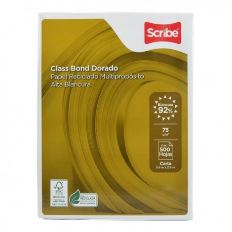Papel Carta Class Bond Scribe 500 Hojas