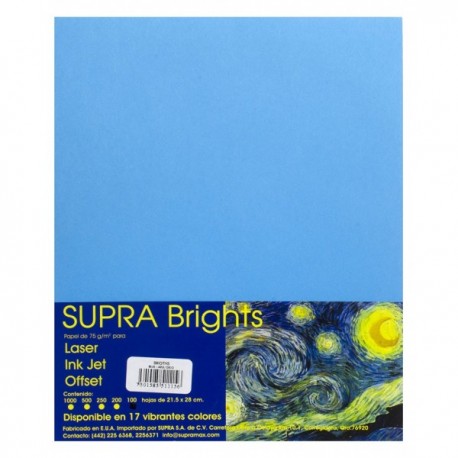 Papel Carta Azul Cielo c/100