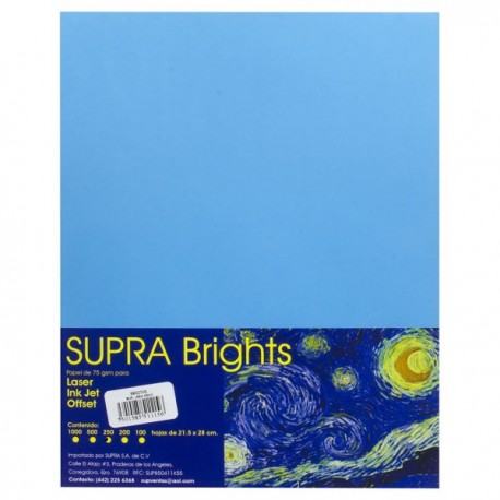 Papel Carta Azul Cielo c/250