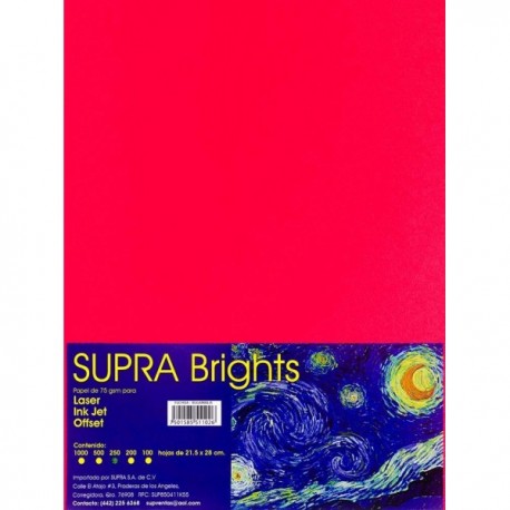 Papel Carta Fiusha Fluorescente c/250