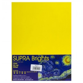 Papel Carta Fluorescente Amarillo c/250