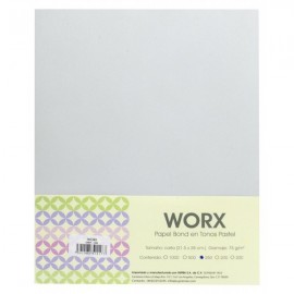Papel Carta Gris Pastel c/250