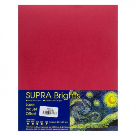 Papel Carta Rojo Cereza c/100