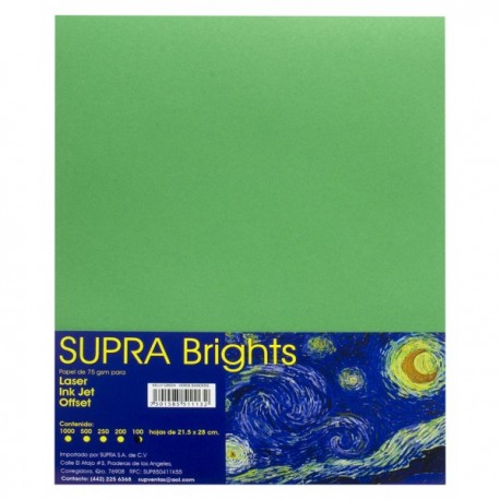 Papel Carta Verde Bandera c/100