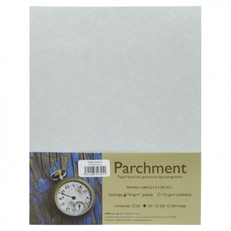 Papel Carta 90 gr Pergamino Britania Blue c/100