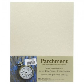 Papel Carta 90 gr Pergamino Natural Cream c/100