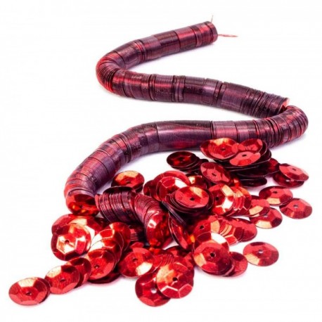 Lentejuela Metálica Grande Rojo