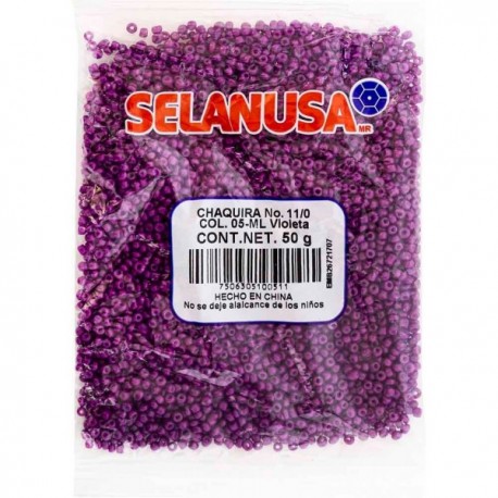 Chaquira 50 gr Violeta