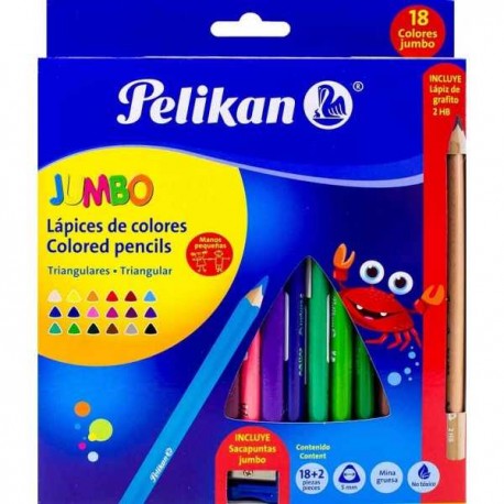 Colores Pelikan Jumbo Triangular c/18