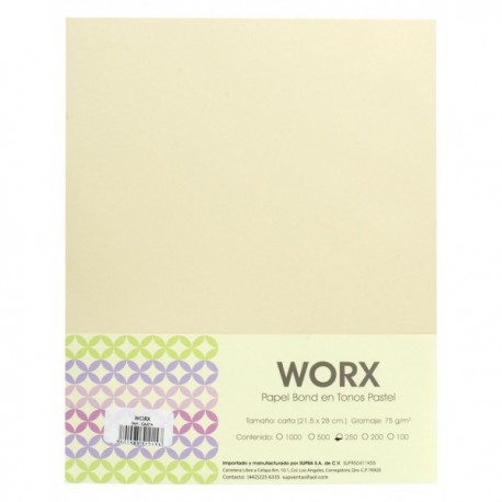 Papel Carta Cajeta Pastel c/250