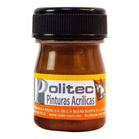 Pintura Acrílica Café Nacarada Politec 20 ml