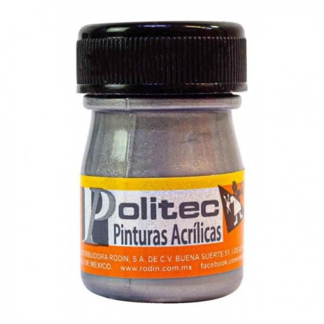 Pintura Acrílica Gris Nacarada Politec 20 ml