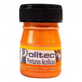 Pintura Acrílica Naranja Nacarada Politec 20 ml