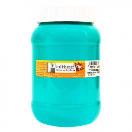 Pintura Acrílica Turquesa Politec 500 ml