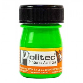 Pintura Acrílica Verde Fluorescente Politec 20 ml