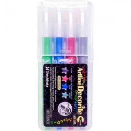 Marcador Punta Pincel Metálico Artline Decorite c/4
