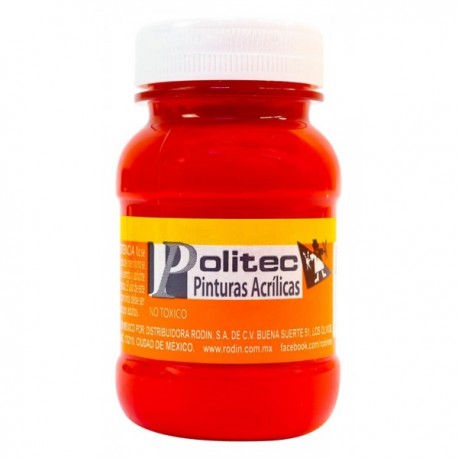 Pintura Acrílica Rojo Politec 100 ml