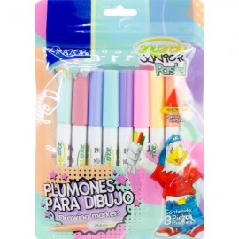 Plumones Aquarelo Junior Pastel Triangular c/8 Azor