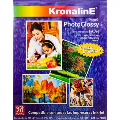 Papel Carta PhotoGlossy para Fotografías c/20