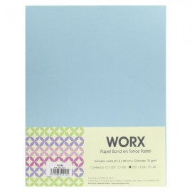 Papel Carta Azul Pastel c/250