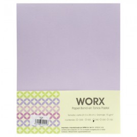 Papel Carta Lila Pastel c/250