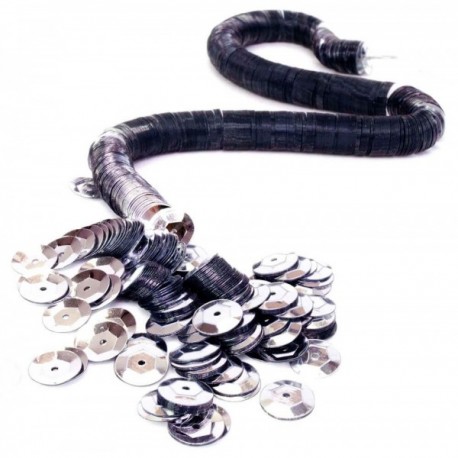 Lentejuela Metálica Grande Plata
