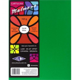 Cartulina Malmero Tamaño Carta Verde Billar
