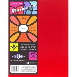 Cartulina Malmero Tamaño Carta Rojo