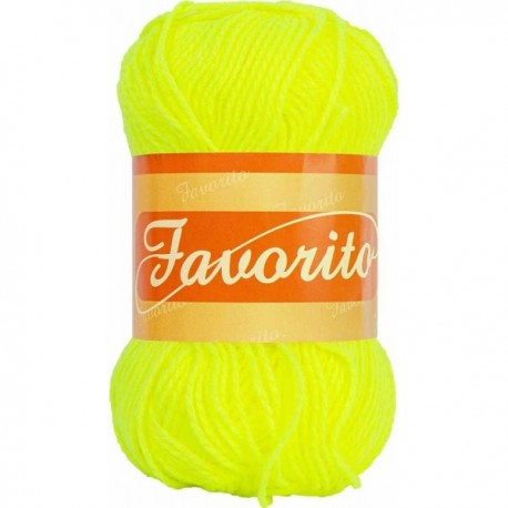 Estambre Favorito 50 gr 125 m Amarillo Fluorescente