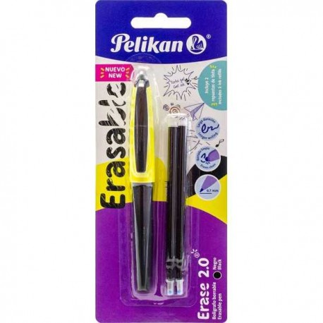 Bolígrafo Borrable Pelikan Erase 2.0 Gel Negro